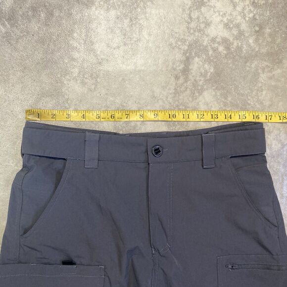 Palmyth Shorts Mens Medium Fishing Gray Boating‎ Flat Front Pockets - Picture 2 of 8